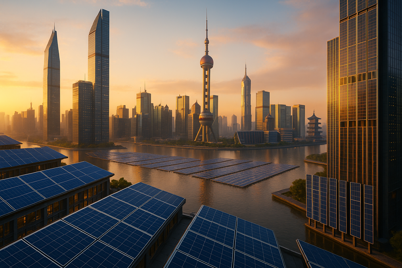 Solar panels in Asia